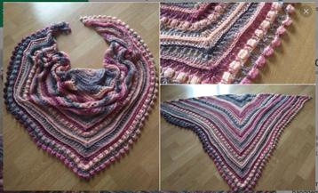 Grote omslagdoek sjaal shawl handgemaakt