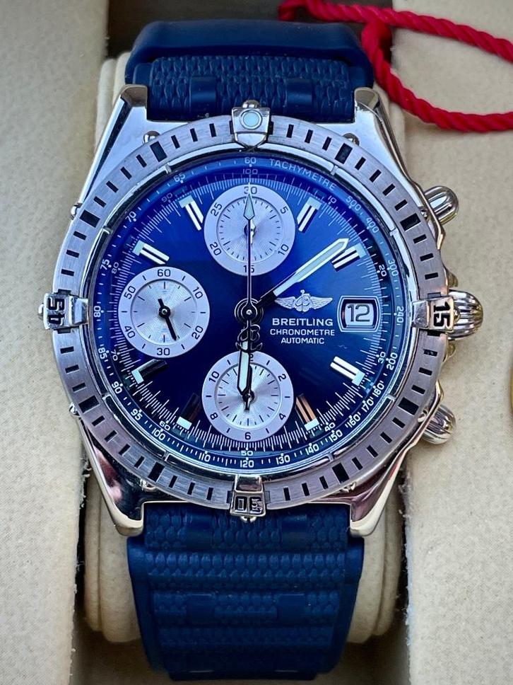 Breitling Chronomat A13352 39 MM ** VOLLEDIGE SET 2003*, Handtassen en Accessoires, Horloges | Heren, Gebruikt, Polshorloge, Breitling