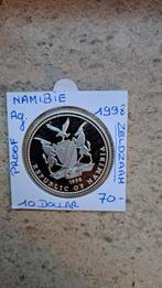Namibie 10 dollar 1998 AG PROOF zeer zeldzaam!!, Timbres & Monnaies, Monnaies | Afrique, Enlèvement ou Envoi