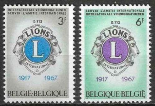 Belgie 1967 - Yvert 1404 -1405 - Lions Internationaal (PF), Timbres & Monnaies, Timbres | Europe | Belgique, Non oblitéré, Envoi