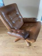 Vintage G-Mobel draaizetel fauteuil jaren 60 leer, Leer, Ophalen of Verzenden, Zo goed als nieuw