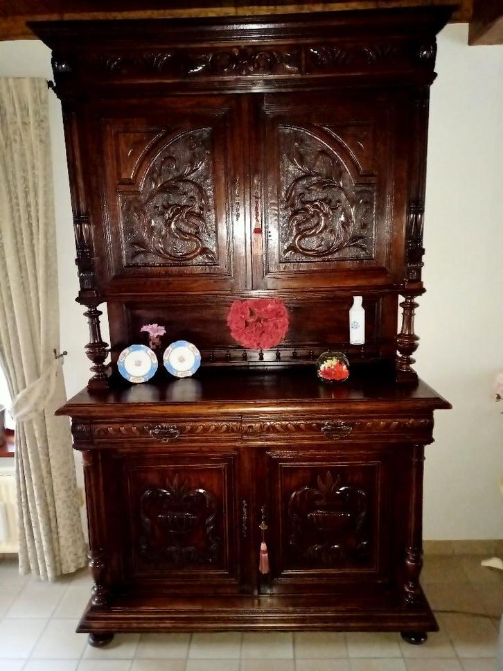 Antieke kast, Maison & Meubles, Armoires | Penderies & Garde-robes, Utilisé, 200 cm ou plus, 100 à 150 cm, 50 à 75 cm, Avec tiroir(s)