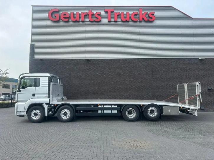 MAN TGS 35.470 8X2 OPRIJWAGEN/MACHINE TRANSPORTER/PLATEAU/N, Auto's, Vrachtwagens, ABS, Achteruitrijcamera, Airconditioning, Boordcomputer