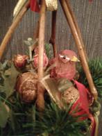 Belle cage rétro avec oiseau, Antiquités & Art, Envoi