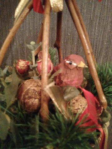 Prachtige retro kooi met vogeltje  beschikbaar voor biedingen