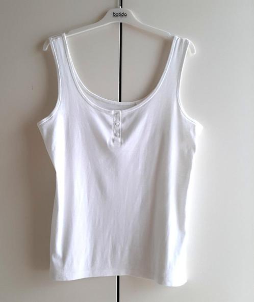 Te koop: Zo goed als nieuw!!! Mooi wit topje, XL, Kleding | Dames, Topjes, Zo goed als nieuw, Maat 46/48 (XL) of groter, Wit, Zonder mouw