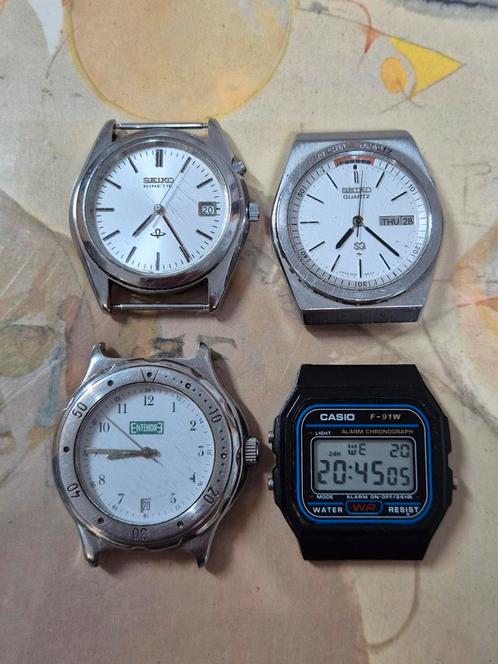 Lotje horloges Seiko Casio, Handtassen en Accessoires, Horloges | Antiek, Polshorloge, Seiko, Staal, 1960 of later, Verzenden