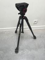 Statief Manfrotto met Fluid video hoofd, Audio, Tv en Foto, Balhoofd, Gebruikt, 175 cm of meer, Ophalen