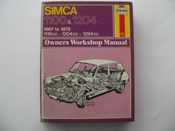 Handleiding Simca 1100 & 1204 1967 - 1979 beschikbaar voor biedingen