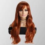 Carnavalspruik roodbruin mahonie lang haar in laagjes, Handtassen en Accessoires, Uiterlijk | Haarverzorging, Verzenden, Nieuw