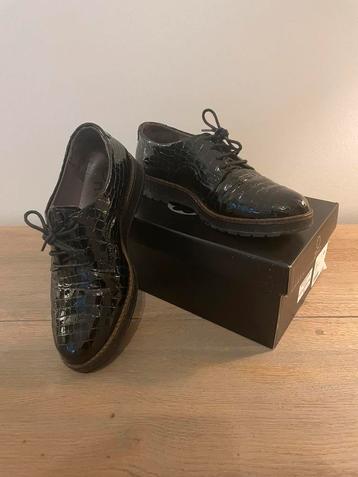 Zwart lederen schoen Black Lizard maat 38 - NIEUW! beschikbaar voor biedingen