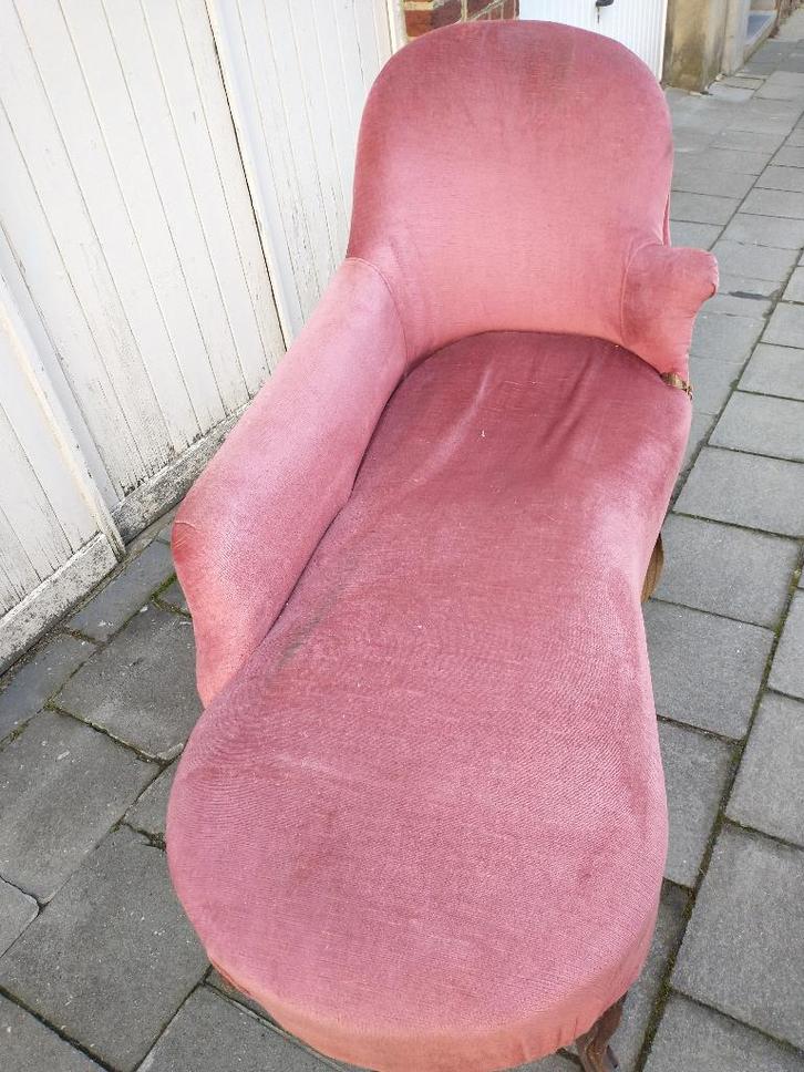 Meridiaan sofa zetel, oude stijl, in orde te brengen, Huis en Inrichting, Zetels | Zetels en Chaises Longues, Gebruikt, Eenpersoons