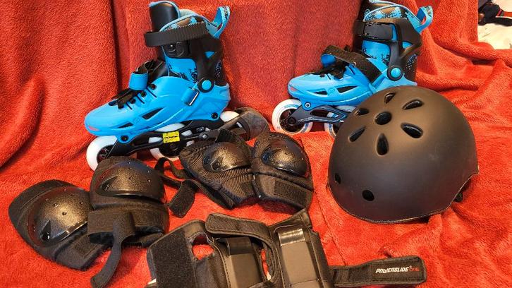 Skealers POWERSLIDE (MT33-36) 940612 met helm en bescherming, Sport en Fitness, Skeelers, Zo goed als nieuw, Overige typen, Powerslide