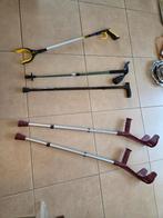 Deux béquilles. Deux cannes réglables. Canne-pince., Enlèvement, Réglable en hauteur, Comme neuf
