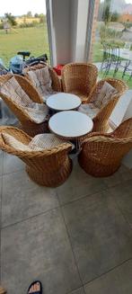 rieten tuinsalon, Ophalen, Gebruikt, Mand, Rond