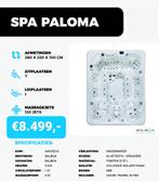 Spa Paloma – 8 persoons jacuzzi – 280x220x100cm – 120 jets!, Tuin en Terras, Ophalen of Verzenden, Nieuw, Filter