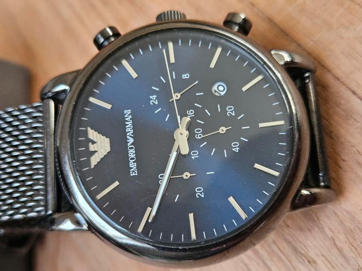 Armani AR1979 herenhorloge – compleet met doos & boekjes, Handtassen en Accessoires, Horloges | Heren, Zo goed als nieuw, Ophalen of Verzenden