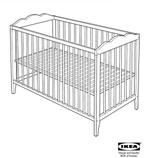 Wit ikea babybedje, Ophalen, Gebruikt, Minder dan 140 cm, 70 tot 85 cm