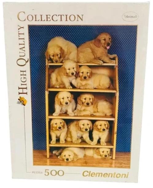 Puzzel met labrador pups  500 st., Hobby en Vrije tijd, Denksport en Puzzels, Zo goed als nieuw, Legpuzzel, 500 t/m 1500 stukjes