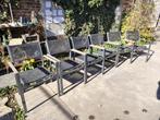 6 Tuinstoelen, Tuin en Terras, Ophalen, Gebruikt, Aluminium, Stapelbaar