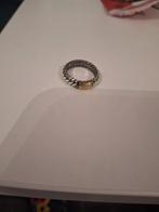 Ring 14K  met rodium zilver buddha to buddha, Handtassen en Accessoires, Ophalen, Zo goed als nieuw, 17 tot 18, Dame of Heer