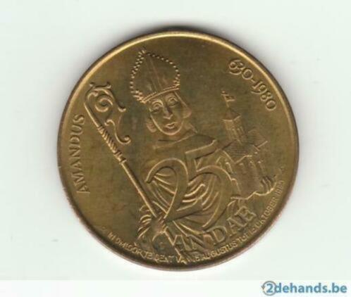 Stedenpennig 25 Gandae, Postzegels en Munten, Penningen en Medailles, Ophalen of Verzenden
