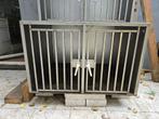 Cage pour chien double en inox, Animaux & Accessoires, Accessoires pour chiens, Enlèvement, Utilisé