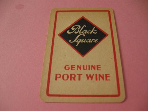 1 oude losse speelkaart Black square port wine (131), Collections, Cartes à jouer, Jokers & Jeux des sept familles, Comme neuf