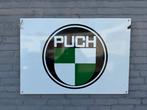 Oud PUCH emaille reclamebord, Verzamelen, Ophalen, Gebruikt, Reclamebord