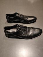 Schoenen heren - Manfield zwart - maat 46, Manfield, Zo goed als nieuw, Veterschoenen, Zwart