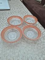 Vier mooie vintage glazen schalen/noten bekkers 10 eu samen, Ophalen of Verzenden