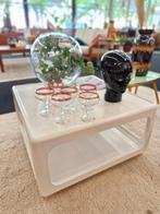 Grote vintage space age verrijdbare salontafel 70s, Huis en Inrichting, Tafels | Salontafels, Ophalen, Kunststof, Vintage space age