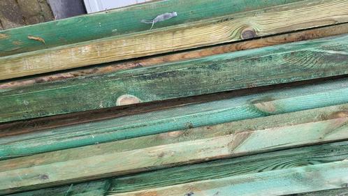 houten kepers, Doe-het-zelf en Bouw, Hout en Planken, Zo goed als nieuw, Balk, Overige houtsoorten, 50 mm of meer, Geïmpregneerd