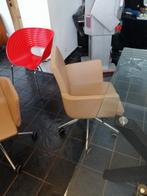 Set de 4 chaises vintage en cuir Emmegi, Maison & Meubles, Chaises, Comme neuf, Cuir, Enlèvement ou Envoi