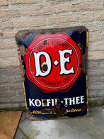 D E koffie Thee emaille reclamebord, Ophalen of Verzenden