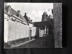 Retro kadertje Foto Begijnhof Mechelen op triplex hout, Verzenden
