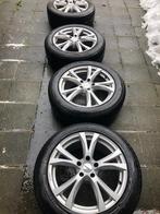 4 pneus hiver, 225/55/R18 sur jantes alu 5 écrous 18 pouces, Ophalen, 18 inch, Gebruikt, Winterbanden