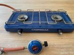 camping gaz 2 pits nieuwstaat + camping gaz fles 907 vol, Ophalen, Zo goed als nieuw