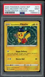 Special Delivery Pikachu Pokemon Center Canada PSA 9 SWSH074, Hobby en Vrije tijd, Verzenden, Zo goed als nieuw, Losse kaart