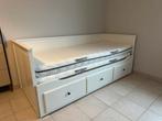 Ikea Hemnes bedbank, wit + 2 matrassen, Huis en Inrichting, Ophalen, Wit, Zo goed als nieuw, 80 cm