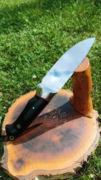 Handgemaakt mes – AFB-L staal, full tang, ebbenhout, Caravanes & Camping, Enlèvement