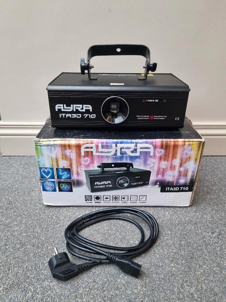 Ayra ITA3D 710 RGB 710mW 3D DMX laser, Muziek en Instrumenten, Licht en Laser, Gebruikt, Laser, Geluidgestuurd, Kleur, Ophalen of Verzenden