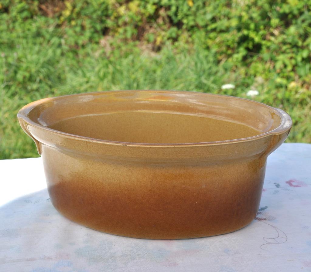 plat terrine ovale pour four, Enlèvement ou Envoi, Utilisé, Poterie, Récipient(s)