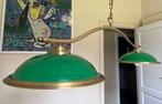Zo goed als nieuwe biljartlamp – Groen glas & messing, Huis en Inrichting, Ophalen, Zo goed als nieuw, Glas, Klassiek retro