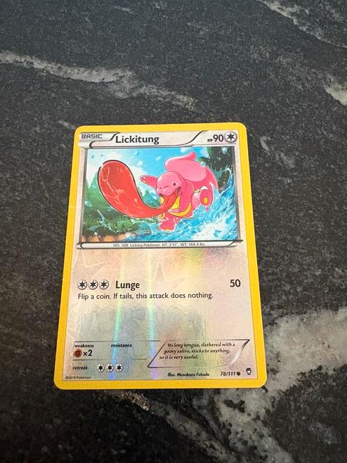 Lickitung - 78/111 - Common - Reverse Holo, Hobby en Vrije tijd, Verzamelkaartspellen | Pokémon, Zo goed als nieuw, Losse kaart