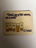 Bierkaartje Cristal Alken Frans, Ophalen of Verzenden, Gebruikt