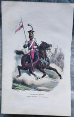 Gravure d'un chevau-légers lanciers 1er empire Napoléon, Collections, Photo ou Poster, Armée de terre, Enlèvement ou Envoi