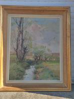 huile sur toile petit ruisseau signe Octave Pycke, Enlèvement ou Envoi