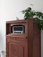 Art deco muziekkast met houtsnijwerk en inlegwerk, Huis en Inrichting, Ophalen, Zo goed als nieuw