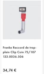 Franke Bouchon de vidange turbo avec trop-plein, Ophalen, Nieuw